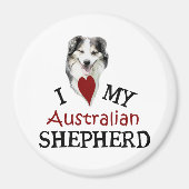 Ik hou van mijn Australiër Shepherd Magneet (Voorkant)