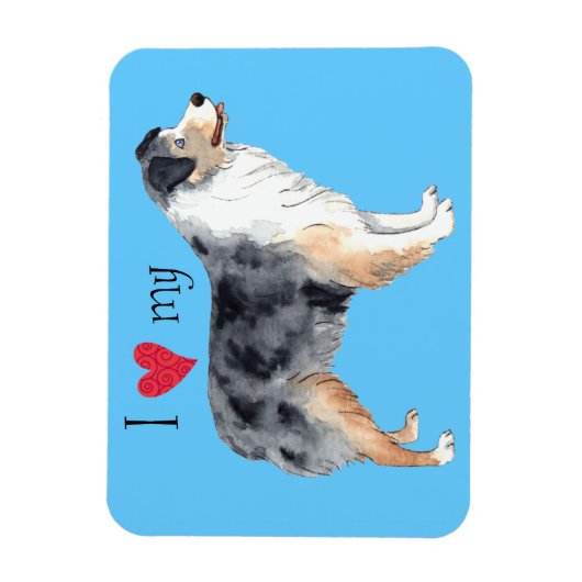 Ik hou van mijn Australiër Shepherd Magneet (Verticaal)