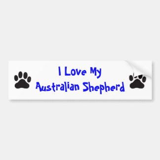 Ik hou van mijn Australische herder Bumpersticker