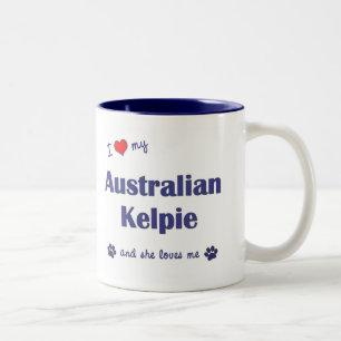 Ik hou van mijn Australische Kelaart (Vrouw Dog) Tweekleurige Koffiemok