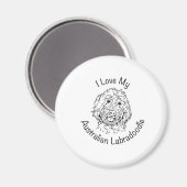 Ik hou van mijn Australische labradoodle Magneet (Voorkant / Achterkant)