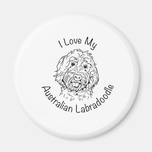 Ik hou van mijn Australische labradoodle Magneet (Voorkant)