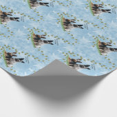 Ik hou van mijn Australische Rundvehond op Blue Cr Cadeaupapier (Hoek)