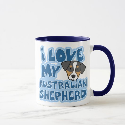 Ik hou van mijn Australische Shepherd Mok (Rechts)