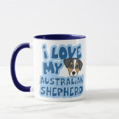 Ik hou van mijn Australische Shepherd Mok (Links)