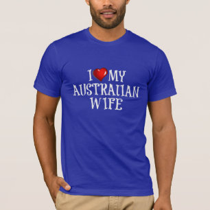 Ik hou van mijn Australische vrouw T-shirt