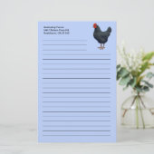 Ik hou van mijn Australorp Chicken Briefpapier (Staand voorkant)