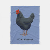 Ik hou van mijn Australorp Chicken Fleece Deken (Voorkant)