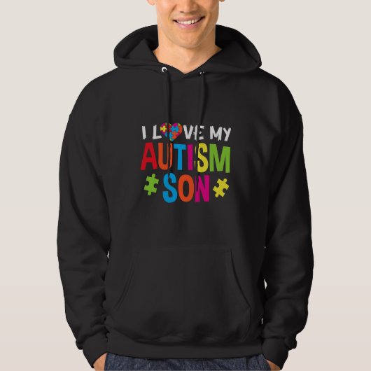 Ik hou van mijn autisme zoon hoodie (Voorkant)