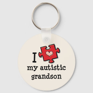 Ik hou van mijn Autistic Grandson Sleutelhanger