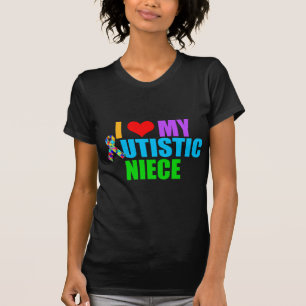 Ik hou van mijn Autistic Niece Women's Dark T-shirt