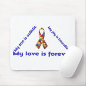 Ik hou van mijn autistisch kind - unieke mousepad  muismat (Met muis)