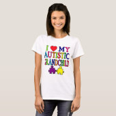 Ik hou van mijn autistisch kleinkind t-shirt (Voorkant volledig)