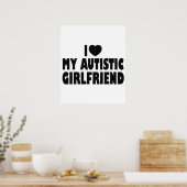 Ik hou van mijn autistisch Vriendin - Autisme Acce Poster (Keuken)