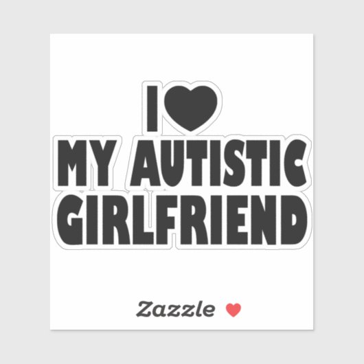 Ik hou van mijn autistisch Vriendin - Autisme Acce Sticker (Vel)