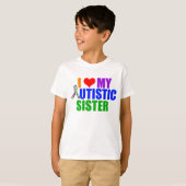 Ik hou van mijn Autistisch zusje Kinder T-shirt (Voorkant volledig)