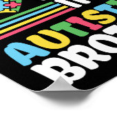 Ik hou van Mijn Autistische Broeder Autisme Awaren Poster (Hoek)