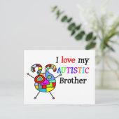 Ik hou van mijn Autistische broer Briefkaart (Staand voorkant)