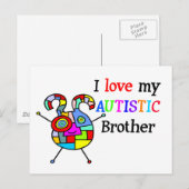 Ik hou van mijn Autistische broer Briefkaart (Voorkant / Achterkant)