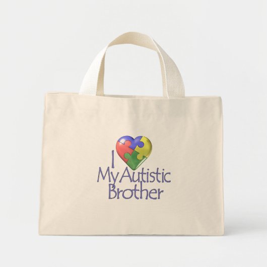 Ik hou van mijn Autistische broer Mini Tote Bag (Voorkant)