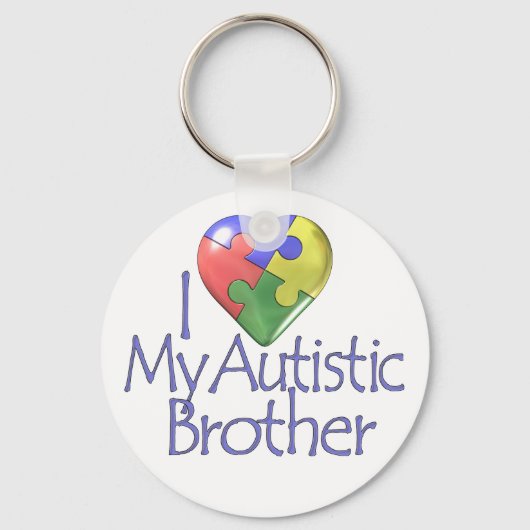 Ik hou van mijn Autistische broer Sleutelhanger (Voorkant)