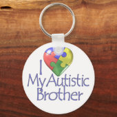 Ik hou van mijn Autistische broer Sleutelhanger (Voorkant)