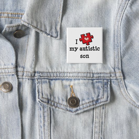 Ik hou van mijn autistische Button (In situ)