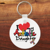 Ik hou van mijn autistische dochter sleutelhanger (Voorkant)