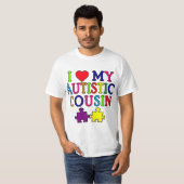 Ik hou van mijn Autistische neef T-shirt (Voorkant volledig)
