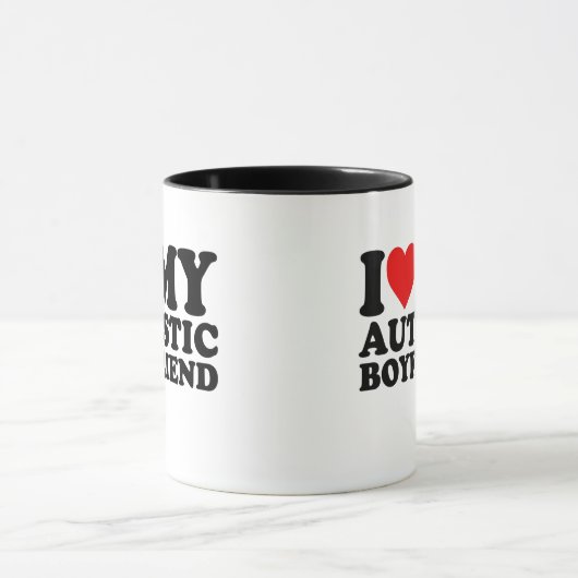 Ik hou van mijn autistische vriend mok (Midden)