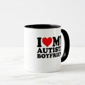 Ik hou van mijn autistische vriend mok (Voorkant rechts)