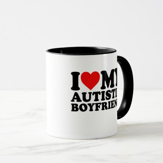 Ik hou van mijn autistische vriend mok (Voorkant rechts)