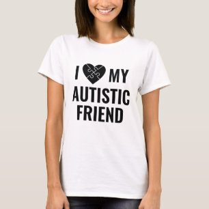 Ik hou van mijn autistische vriend t-shirt