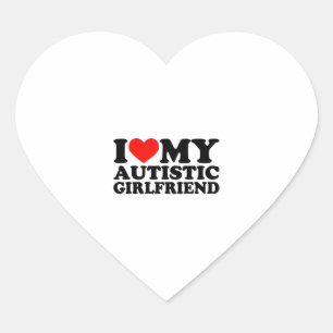 Ik hou van mijn autistische vriendin hart mijn aut sticker