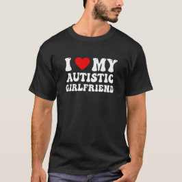 Ik hou van mijn autistische vriendin - Retro Desig T-shirt