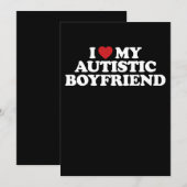 Ik hou van mijn autistische vriendje Ik hart Groov Kaart (Voorkant / Achterkant)