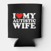 Ik hou van mijn autistische vrouw Ik hart mijn aut Blikjeskoeler (Voorkant)