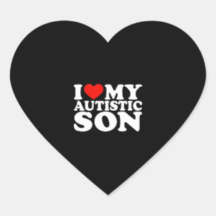 Ik hou van mijn autistische zoon Ik hart mijn zoon Sticker