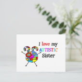 Ik hou van mijn Autistische zuster Briefkaart (Staand voorkant)