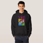 Ik hou van mijn Autististische Zoon Autisme Bewust Hoodie (Voorkant volledig)
