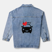 Ik hou van mijn auto! denim jacket (Achterkant)