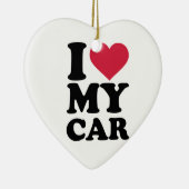 Ik hou van mijn auto keramisch ornament (Rechts)