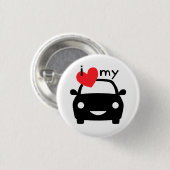 Ik hou van mijn auto! ronde button 3,2 cm (Voorkant /achterkant)