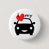 Ik hou van mijn auto! ronde button 3,2 cm (Voorkant)