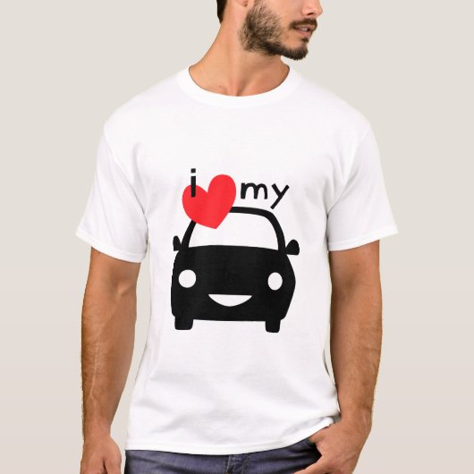 Ik hou van mijn auto! t-shirt (Voorkant)