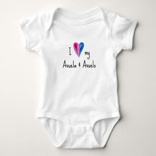 Ik hou van mijn Avuela en Avuelo Baby Bodysuit (Voorkant)