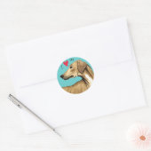 Ik hou van mijn Azawakh Ronde Sticker (Envelop)