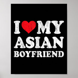 Ik hou van mijn Aziatische vriend Funny Vriendin V Poster