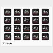 Ik hou van mijn baan flebotomist verpleging retro vierkante sticker (Vel)