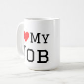Ik hou van mijn baan koffiemok (Voorkant links)
